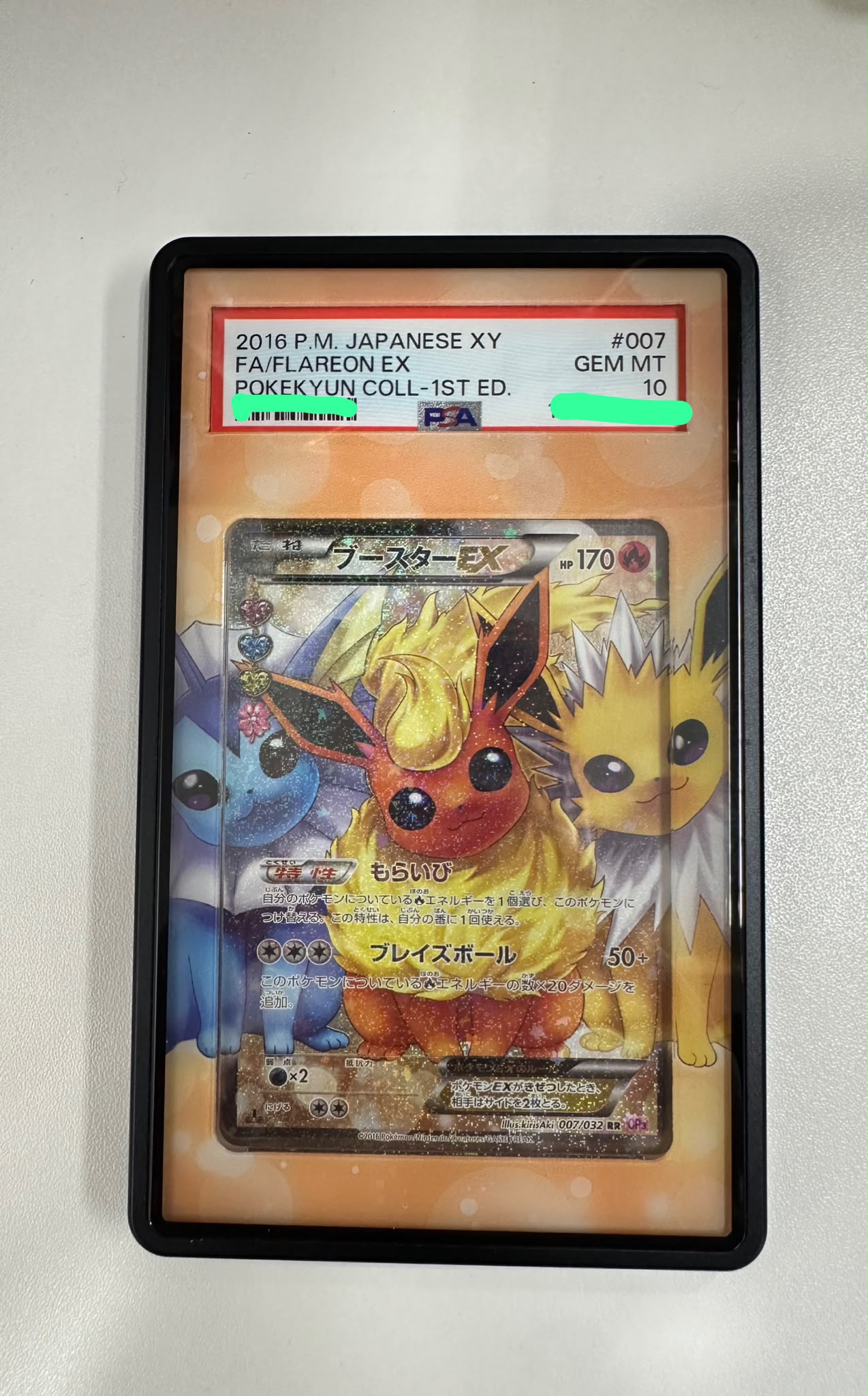 2016 Jap XY FA/Flareon Ex Pokekyun Coll-1st Ed PSA10
